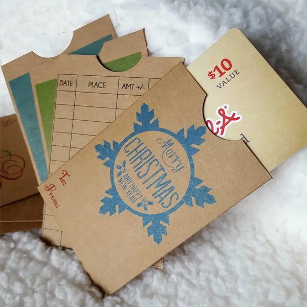 Gift card sleeves