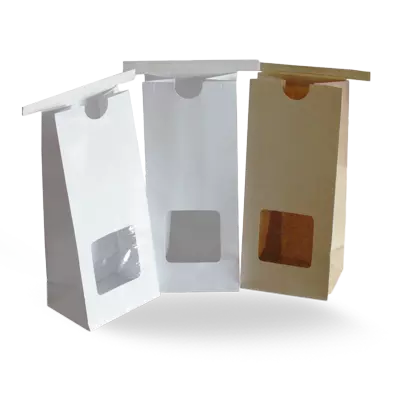 Custom Printed Kraft Window Packaging Bags